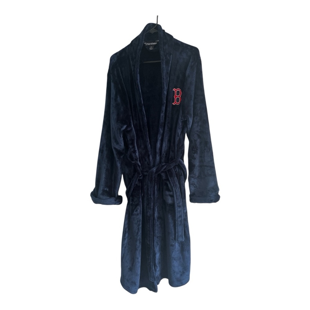 Boston Red Sox navy Blue Plush Bath Robe adult unisex large/xlarge
